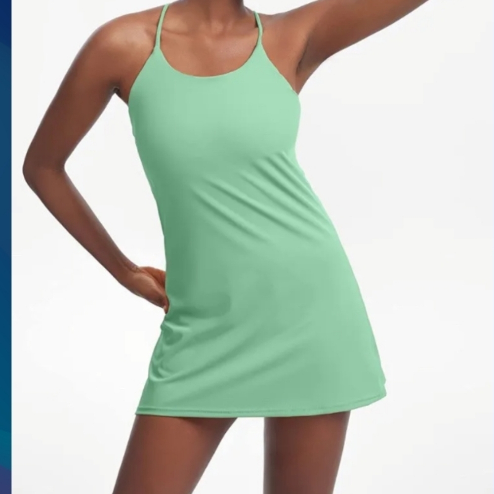 Dyce Active (Size M) Sea Breeze Green Racerback Romper Dress Combo (NEW-NWT)
